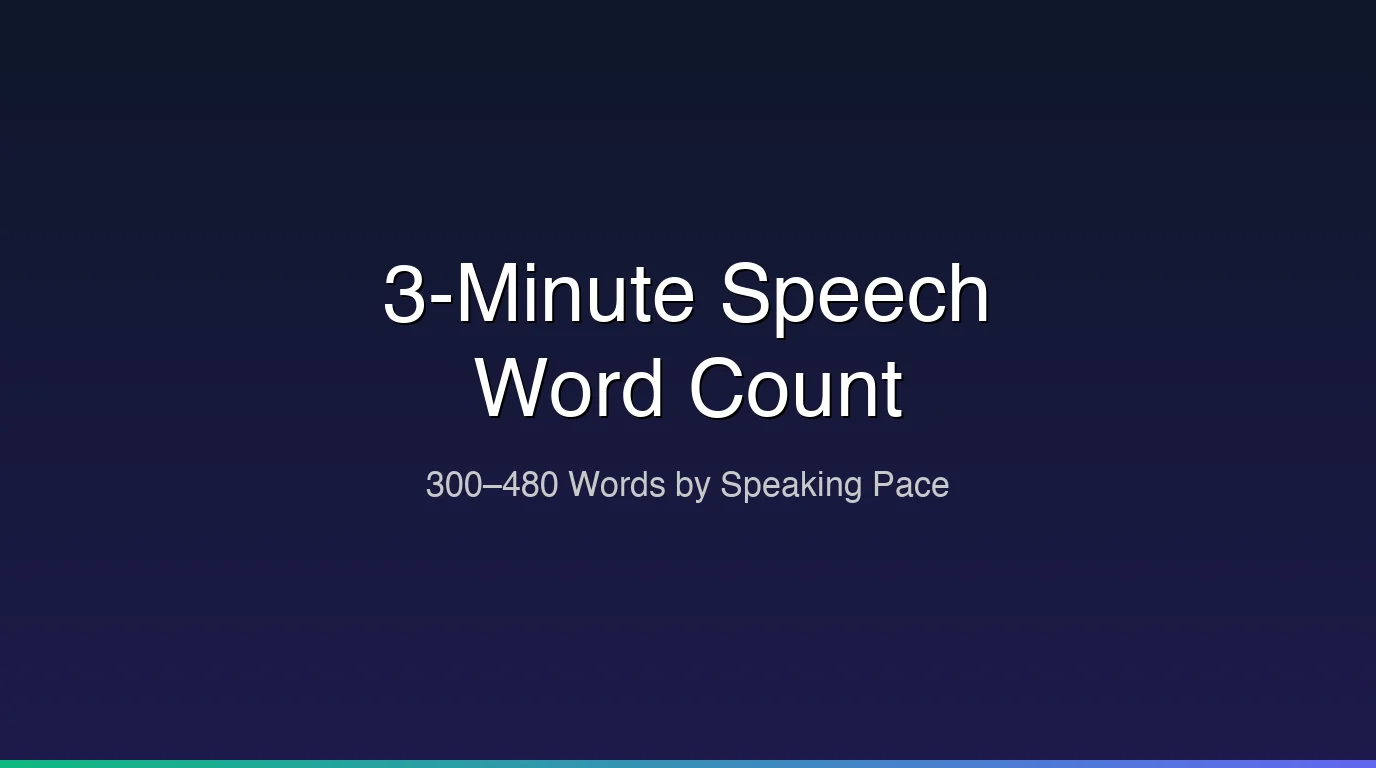 How Many Words Is a 3 Minute Speech?