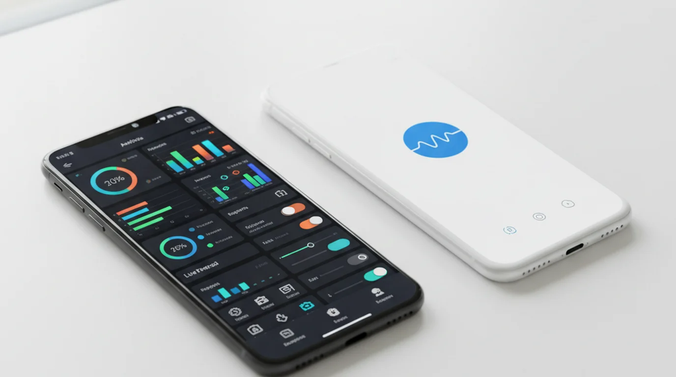 Two smartphones side by side showing different app interfaces