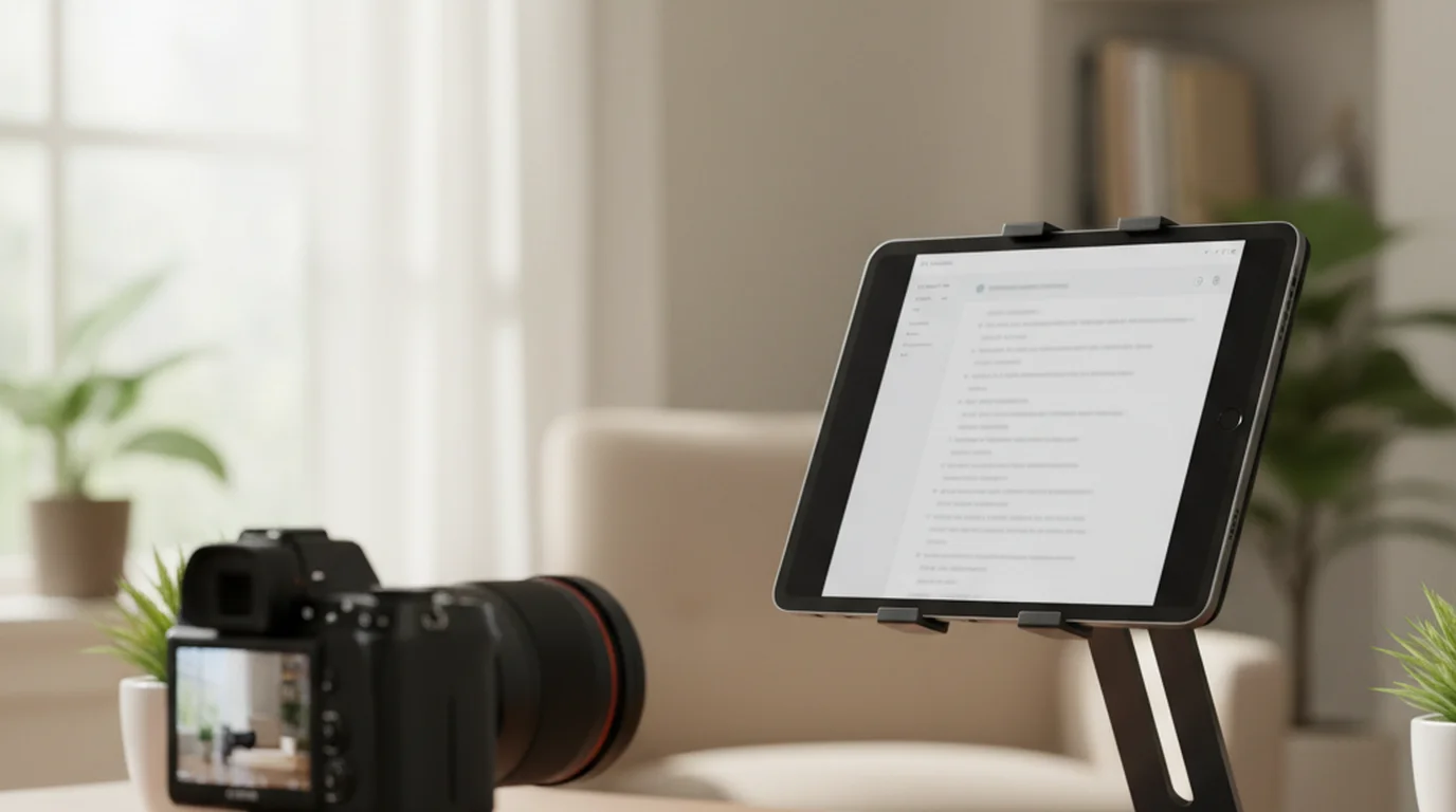 iPad teleprompter app setup guide for courses and presentations