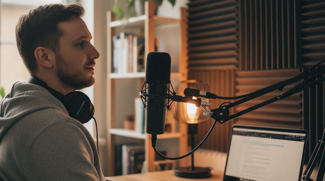 Teleprompter for Podcast Recording: Script Your Episodes Without Sounding Scripted